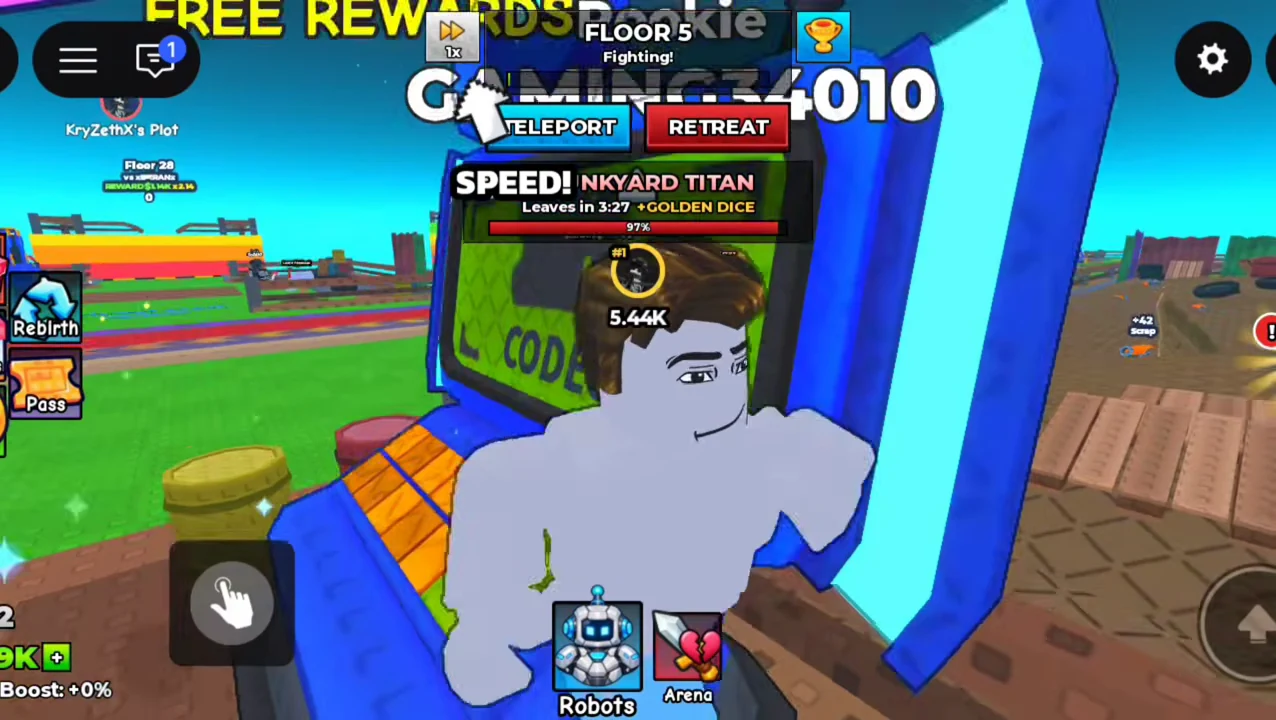 Blue Codes machine with a green CODES sign in the Steel Fighters hub.